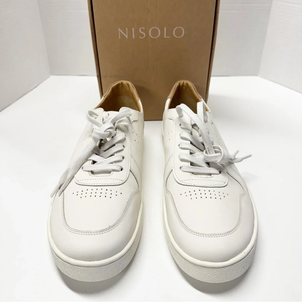 Nisolo | Bria Go To Court Sneaker In White - New With Box - Picture 3 of 12